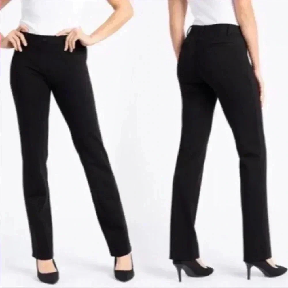 Betabrand Black Dress Pants Straight Leg Sz Large Long